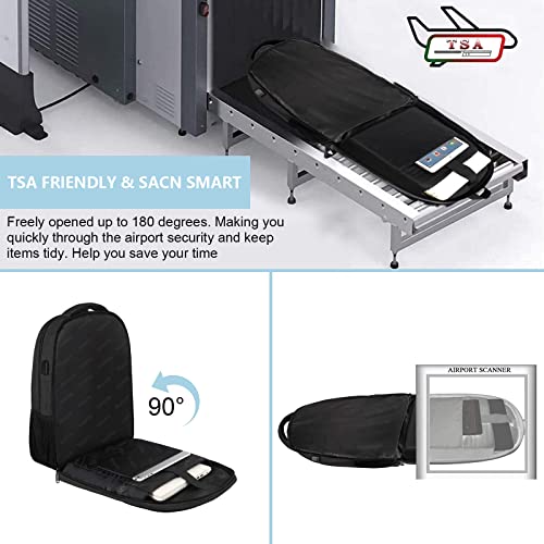 MATEIN Mochila Hombre 17.3 Pulgadas Antirrobo con Puerto de Carga USB - Imagen 5