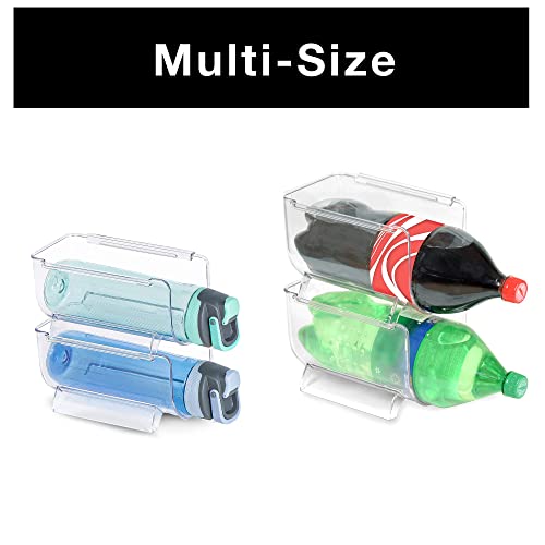 Smart Design Refrigerator Bottle Holder With Handle - Holds 750 Ml - Bpa Free Plastic - For Shakers, Stainless Steel, Wine - Kitchen - 8 X 4.15 Inch - Clear #TOP6
