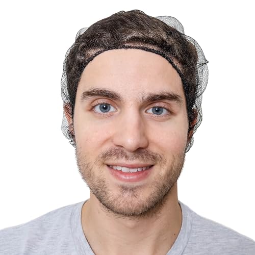 SAFEKO Disposable Honeycomb Nylon Hair Nets | Breathable | 100 Count [BLACK | 28”] - Thumbnail 2
