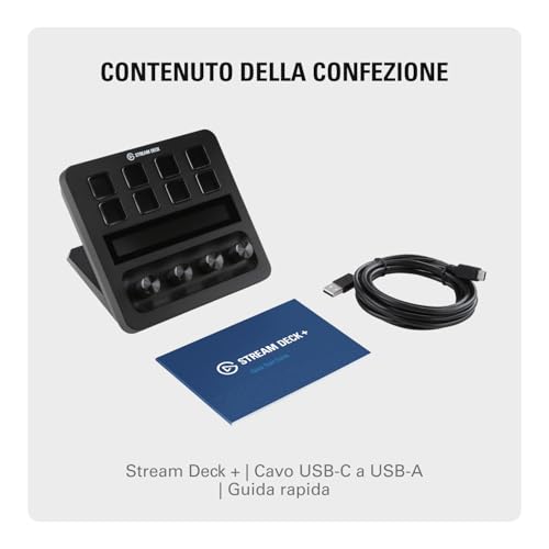 Stream Deck +, mixer audio, produzione live e controller da studio, per content creator, streaming, gaming, con striscia tattile personalizzabile, manopole e tasti LCD, compatibile con Mac e PC - Webcam - Immagine 9