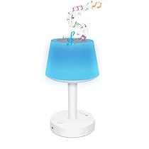 Portronics iLUMI, a Portable LED Lamp with Bluetooth Speaker, Color Changing LED Mood Light, 2000mAh Rechargeable Battery, Built-in Mic