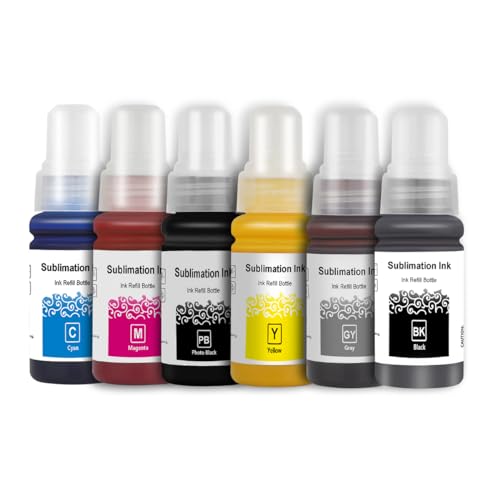 CoYlBod Sublimation Ink Refillable for Epson ET-8550 ET-8500...