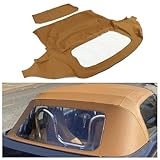 HECASA Replacement Convertible Soft Top Compatible with 1990-2005 Mazda Miata MX5 MX-5 with Plastic Window, Cabrio Soft Roof Tan Premium Grade Sailcloth Vinyl