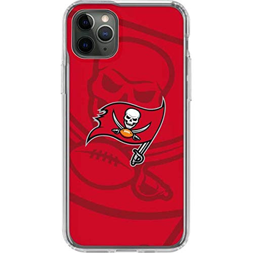 Skinit Clear Phone Case Compatible with iPhone 11 Pro Max - Officially Licensed NFL Tampa Bay Buccaneers Double Vision Design