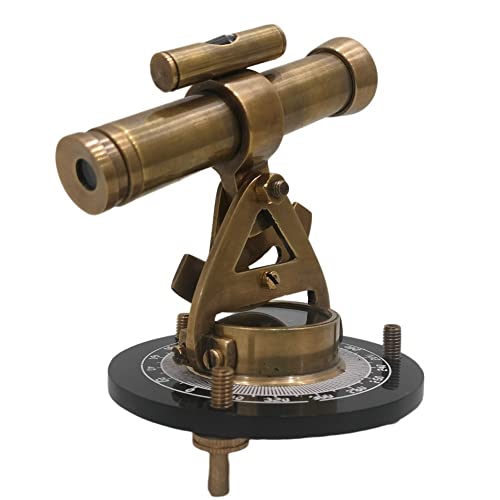 Decorative Antique Brass Alidade Compass & Telescope With Black Base Nautical Telescope Compass - Home/Office Table Décor Marine Gift Item #TOP5