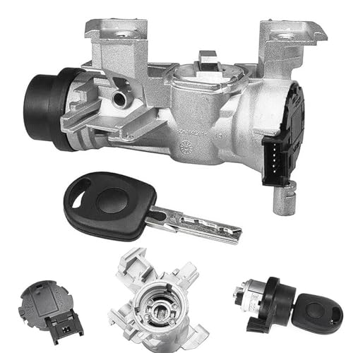 Image of Ignition Starter Switch with Key, For VW Golf MK5 MK6 2004-2013 Ignition Starter Switch Steering Lock Barrel & Key