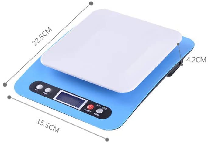 Balance électronique de Haute précision pour la Cuisine, Balance de Cuisson, pesée des Aliments de 10 kg avec rétroéclairage LCD, alimentée par Batterie,
