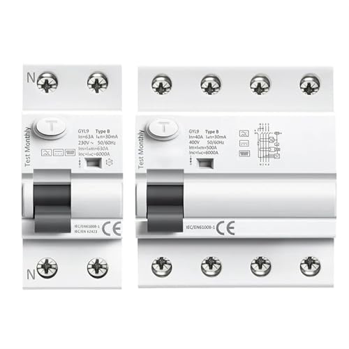 Disjoncteur différentiel Type B protège les fuites DC 4P 40A - 3