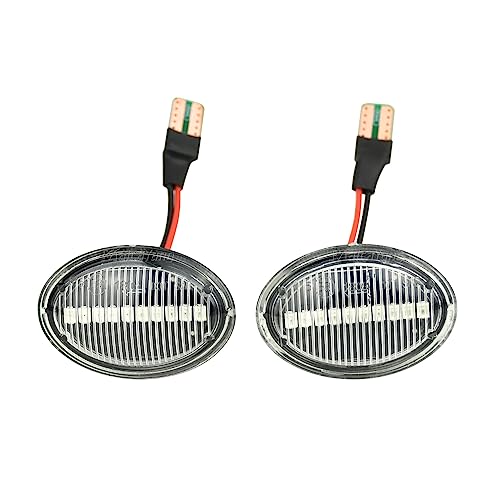 Malcayang Dynamic Side Marker Repeater Turn Signal Indicators Compatible with Fiat 500 KA Lybra Ypsilon GranCabrio Granturismo Quattroporte Alfa 4C