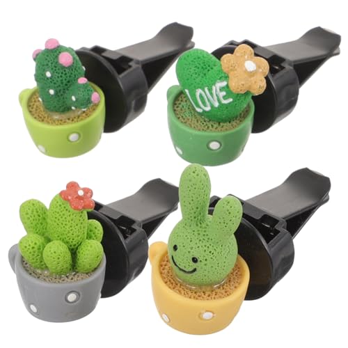 PENIKOKO 4 St Dekorativa Kaktusformade Bilventilationsdoftklämmor och Praktiska Bilaccessoarer för Fräsch och Stilfull Inredning