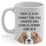 Funny Blenheim Cavalier King Charles Spaniel Coffee Mug 11oz White - This Ceramic Cup Has Pet Hair In It - Gifts for Dog Lovers -  Lovesout