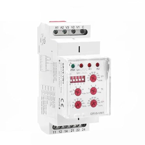 Relé de monitoreo de voltaje GRV8-VW 5A para aislamiento AC DC de 15V a 600V 1