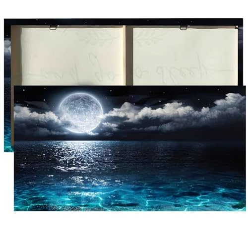 Tableau moderne lune pour chambre atmosphère apaisante d'hiver