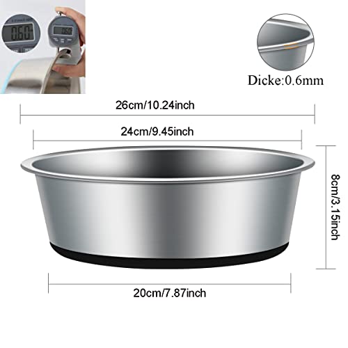 Ciotola per cani grandi, in acciaio inox