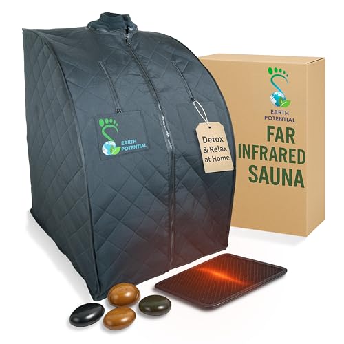 Sauna infrarouge portable avec minuterie et dalles chauffantes pour rajeunissement de la peau