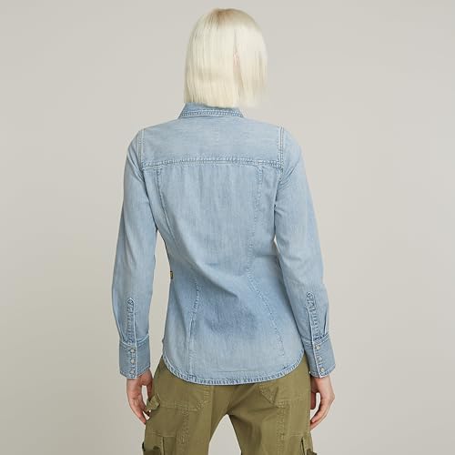 Miniatura 2 de G-Star Para Mujer Slim Western Shirt Ls Wmn, Azul Sun Faded Blue Mist D24343-D539-G342 , M