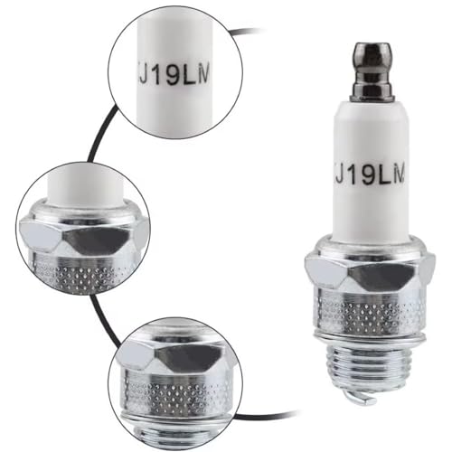 2 Stück RJ19LM Zündkerze 4-Takt Rasenmäher Spark Plug for Briggs & Stratton 796112 796112S 796112 3121-C5-0041 Champio
