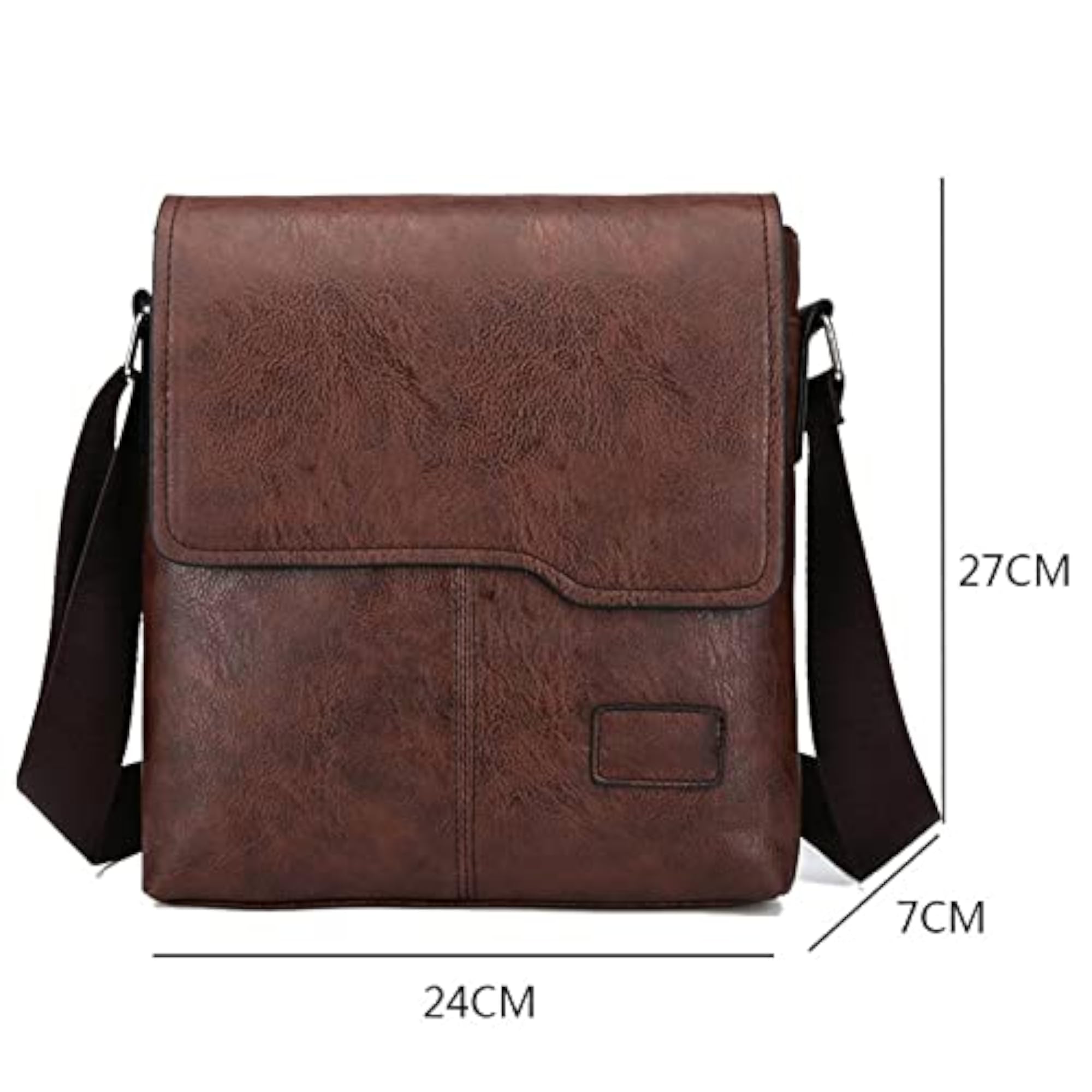 Men's Vintage PU Leather Retro Messenger Shoulder Bag