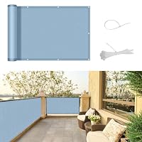 SUNNY GUARD Frangivista Per Balcone 90x800cm – Telo Antivento E Impermeabile Con Protezione UV Al 95%, Copri Ringhiera In Poliestere Con Fascette, Taupe