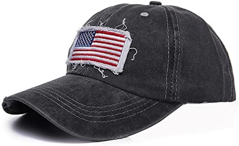 Ponytail Hat Criss Cross Baseball Caps for Women Mesh Back High National Flag Trucker Hat Pony Cap Embroidery Hiking Golf Running Hats American Flag Cap