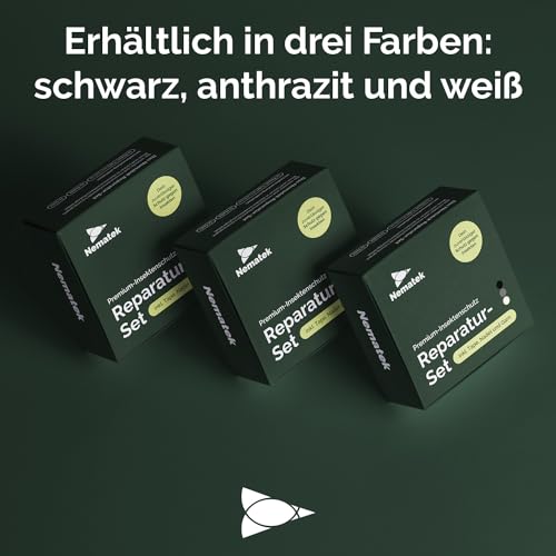 Nematek Fliegengitter Reparatur Set - 4,5 cm x 2 m Fliegengitter Reparatur Klebeband - Reparaturband für Moskitonetz, Insektenschutz Tür und Fliegengitter Fenster - weiß
