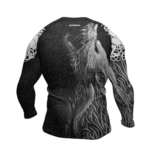 Viking Men's Long Sleeve Rash Guard Baselayer Compression Shirt for MMA BJJ Jiu Jitsu Wrestling Grappling3