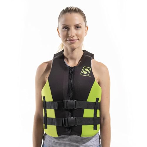 Seachoice Evoprene Multi-Sport Life Jacket - S - Green/Black, Fits Chest 30-33 in, USCG Level 70