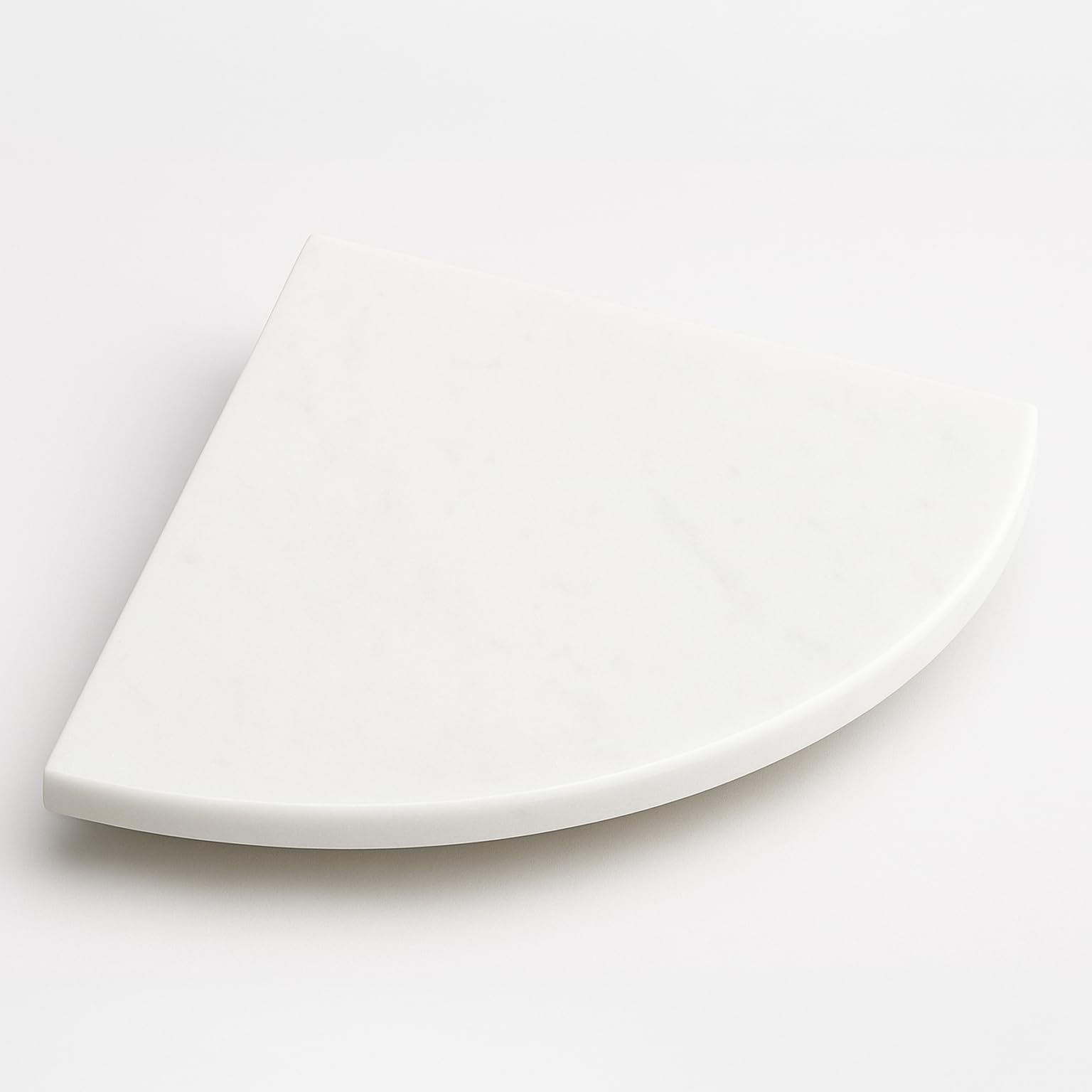 Threshold.Shop 9 Inch Super White Engineered Marble Corner Shower Shelf Bathroom Caddy, Wall Mounted Shower Shelf, Classic Flatback Design (1)