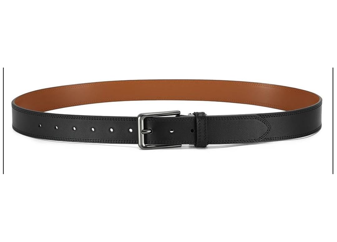 Yeuyyben Cinturón de piel sintética con hebilla automática para hombre, casual, negocios, multicolor, ajustable