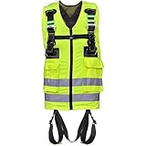 Ideal para aplicaciones Fluorescente Seguridad Anticaída Arnés Chaqueta High Vis Andamio Plataforma Elevadora Andamiaje