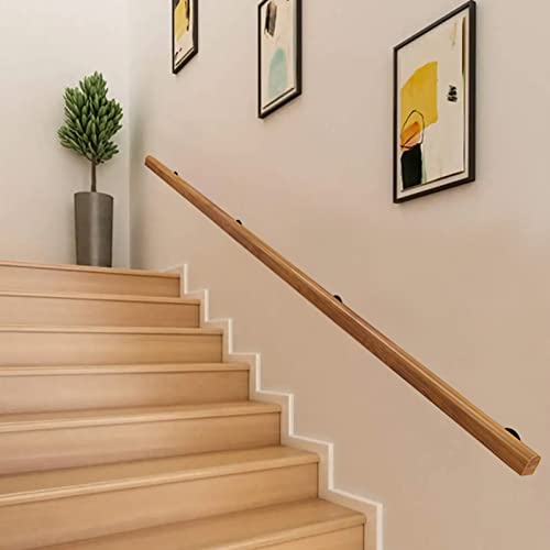 Rambarde d'escalier de sécurité accrue en bois avec fixations murales