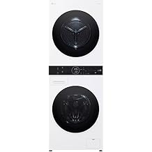 LG 24 Inch Smart Electric Wash Tower with 2.4 cu. ft. Washer Capacity, 4.2 cu. ft. Dryer Capacity, AI DD, Dual Inverter Heat Pump Dryer, ThinQ Technology