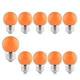 Gutes Preis-Leistungs-Paket mit 10 wasserdichten Orange deko leuchtmittel e27 LED-Lampen, die für alle E27-Schraubverschlüsse geeignet sind.18W 20W 25W Glühlampe Äquivalent.