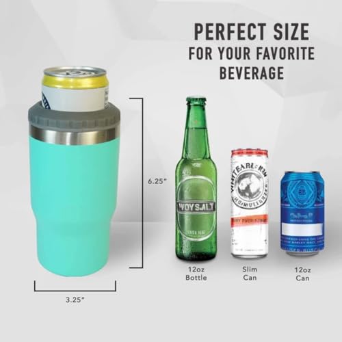 Miniatura 6 de Gteller Aislante 4 En 1 De Acero Inoxidable Para Latas Botellas, Tapas Bidireccionales De 14 Onzas, Enfriador De Latas Con Aislamiento Sus, Soporte Para Botellas De Cerveza Oliva