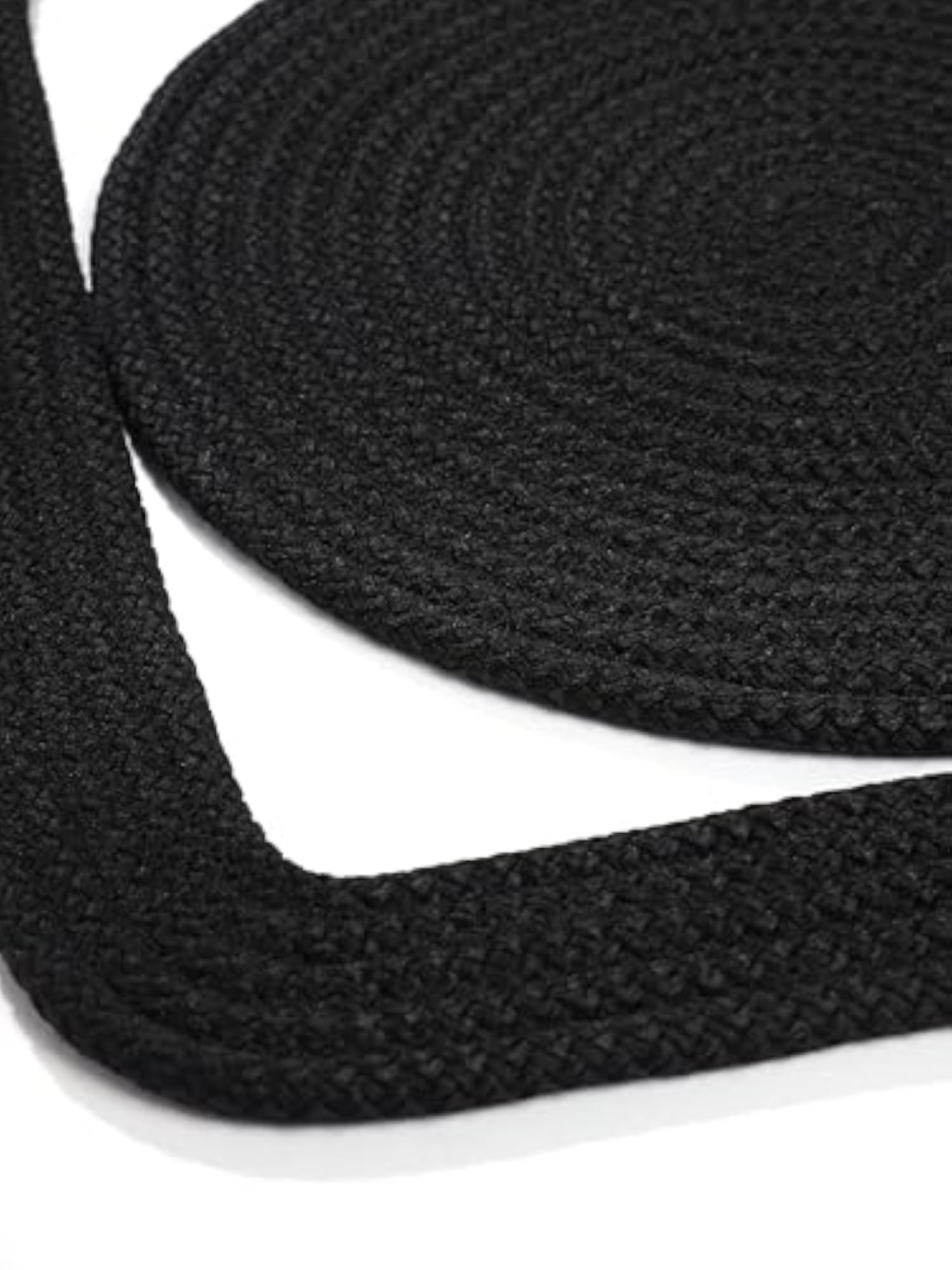 Handcrafted Geometric Table Mat with Black Rope Design