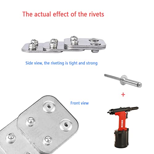 210 Stück Blindnieten Set,Aluminium Dom Großflansch Nieten Sortiment Kit(M3,2/M4/M5) Länge(8/10/12/14/16mm) Popnieten für Metall, Aufbewahrungsbox,Möbel,Marine (Schwarz)