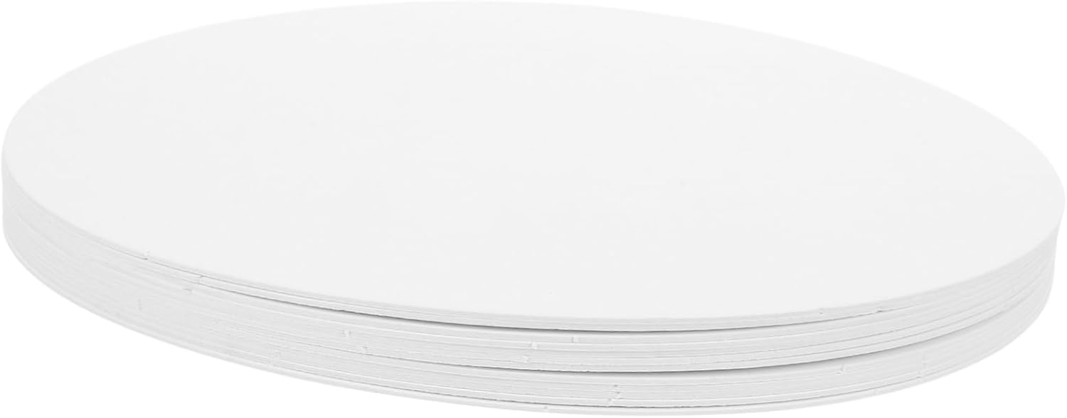 12pcs Thickened Round Cake Base Boards Disposable Cardboard Cake Circles for Enhanced Stability Seamless Presentation for Birthday and Baking Supplies