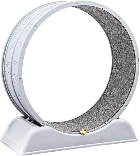 Vskd キャットホイール 猫用回し車 静音設計 室内運動不足解消 ペットランニングマシン 爪とぎ機能付き 大型ルームランナー ストッパー搭載 組立簡単 猫運動器具 大型猫対応 多頭飼い向け 猫用遊具 室内ペットフィットネス 健康管理 トレーニング用 猫用