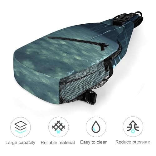 Mochila tipo bandolera blanca para deporte y senderismo miniatura 7