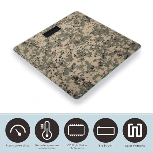 Báscula Digital de Baño Camuflaje Army con Pantalla LCD miniatura 3