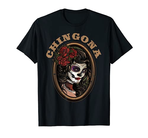 Tête de mort en sucre Chingona T-Shirt