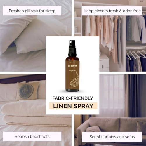 Image of Coconut Air Freshener Spray for Room, Linen & Pillow 100ml by Aromafume
