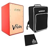 J.Leiva Viva Red Cajon Rot mit keepdrum Tasche und Sitz-Pad