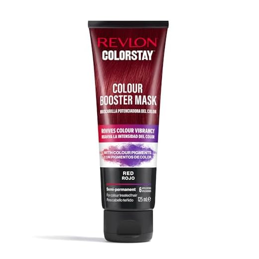 REVLON ColorStay Booster Mask, Mascarilla Potenciadora del Color, Coloración Temporal que Aporta Hidratación, Brillo y Neutraliza Reflejos, Hasta 6 Usos, Tono Rojo 125 ml