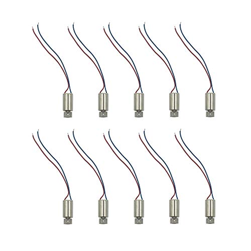 Hxchen DC1.5-3.7V 6mm x 10mm Vibration Motor Miniature Micro Vibration Coreless Motor 11000RPM Small Electric Motors with 2 Wires - (10Pcs)