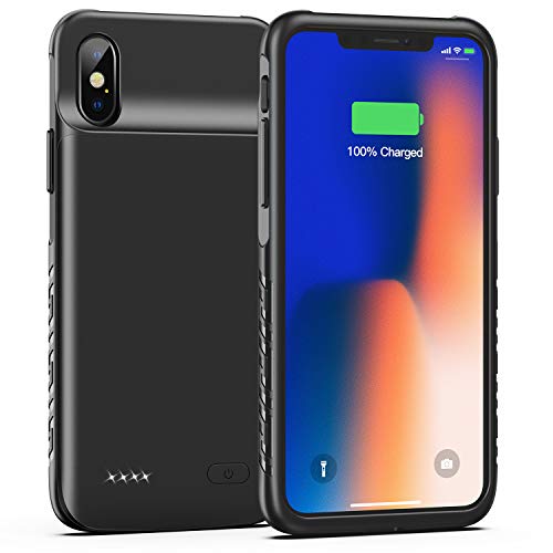 Swaller Battery Case for iPhone X XS 10, 4000mAh Slim Portable Charging Case Protective Rechargeable Charger Case Extended Battery Compatible with iPhone X XS 10 (5.8 inch) (Black)