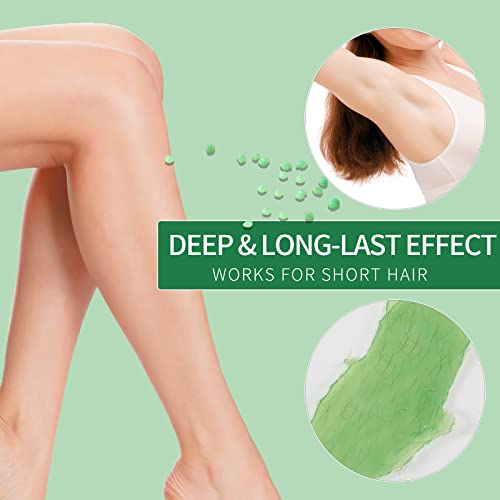 2.2Lb/1000G Wax Beads, Hard Wax Beads, Hard Wax Kit For Legs, Underarm, Face, Eyebrow, Bikini, And Brazilian Hair Remover, Women And Men Hair Removal Wax Beans For Wax Warmers Include 50 Waxing Sticks #TOP4