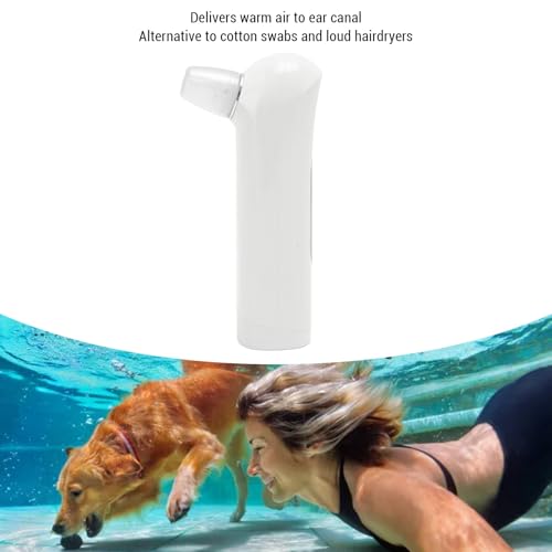Electric Warm Air Ear Dryer Smart Control 4 Wind Speed Ear Drying Device for Swimmers (White) - Thumbnail 2