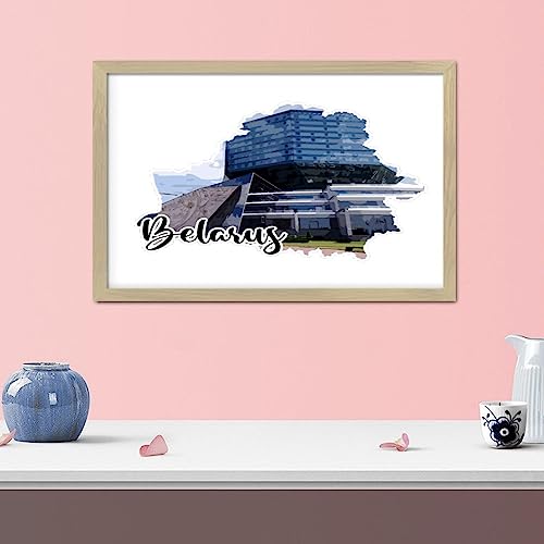 Décoration murale Biélorussie en bois, le cadeau déco rétro idéal