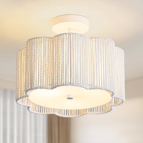 Tbaoinla 3-Light Woven Snow Plum Blossom Ceiling Light - Boho